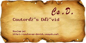 Csutorás Dávid névjegykártya