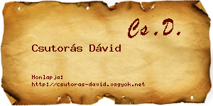 Csutorás Dávid névjegykártya