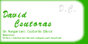 david csutoras business card