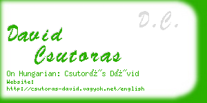 david csutoras business card
